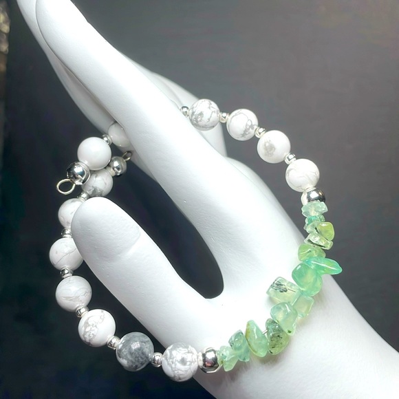 Artisan Natural Crystal Gemstone And Bangle Bracelet Cuff - Picture 2 of 11